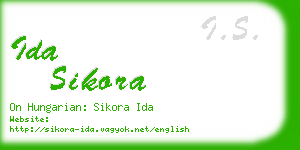 ida sikora business card
